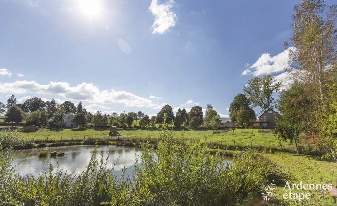 Vakantiehuis voor gezinnen in Gouvy met zwembad, sauna en uitzicht in de Ardennen