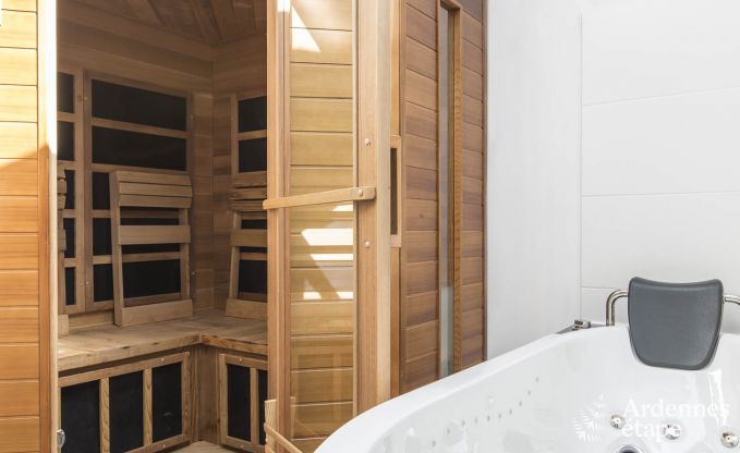 Vakantiehuis voor gezinnen in Gouvy met zwembad, sauna en uitzicht in de Ardennen