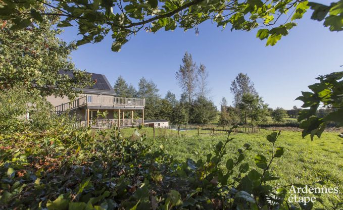 Vakantiehuis voor gezinnen in Gouvy met zwembad, sauna en uitzicht in de Ardennen