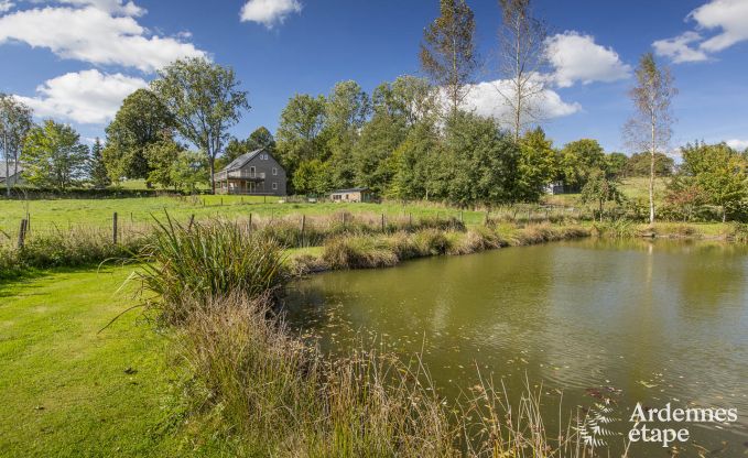 Vakantiehuis voor gezinnen in Gouvy met zwembad, sauna en uitzicht in de Ardennen