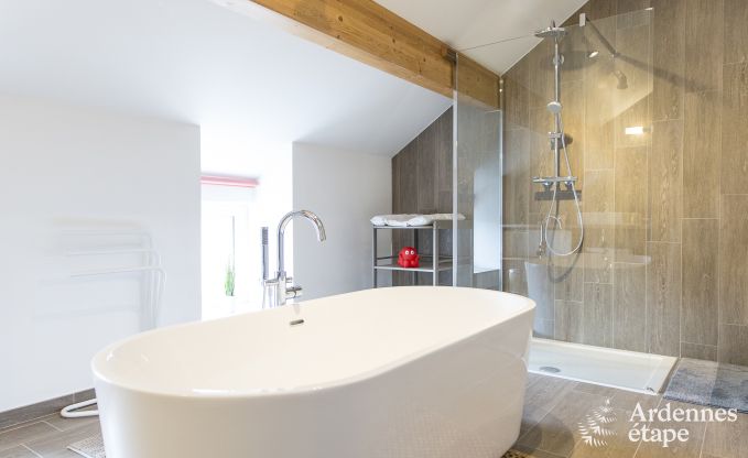 Ruime vakantiehuis bestaand uit twee aan elkaar geschakelde gebouwen in Han-sur-Lesse voor 13 personen met binnenzwembad