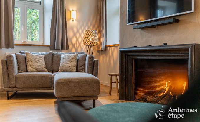 Ruime vakantiewoning voor 15 personen in Hotton, Ardennen, met 6 slaap- en badkamers, haardvuur, biljart en terras met vuurkorf