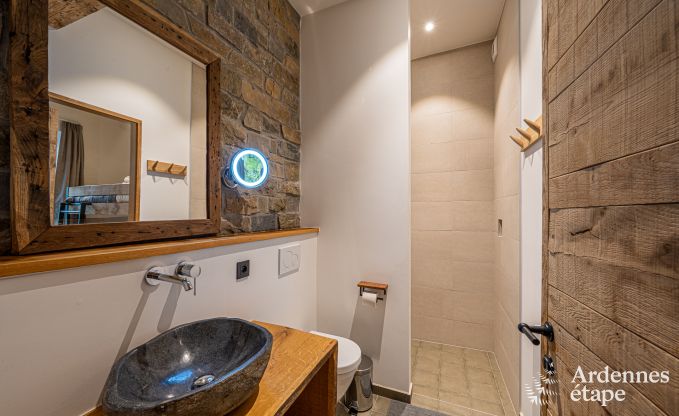 Ruime vakantiewoning voor 15 personen in Hotton, Ardennen, met 6 slaap- en badkamers, haardvuur, biljart en terras met vuurkorf