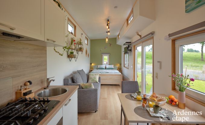 Tiny house aan het natuurreservaat Canal de Bernistap in Houffalize, Ardennen