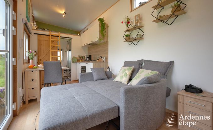 Tiny house aan het natuurreservaat Canal de Bernistap in Houffalize, Ardennen