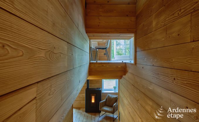 Ruime chalet aan het water voor 6 personen met houtkachel, barbecue en priv�terras in La Roche-en-Ardenne