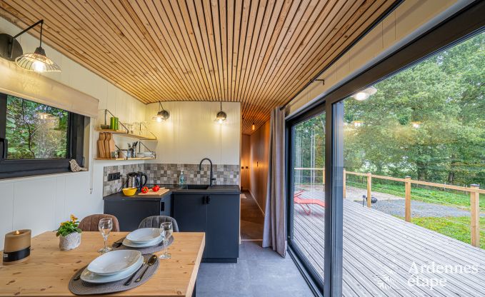 Charmante tiny house voor 4 personen in Lglise met kitchenette, houtkachel en privtuin