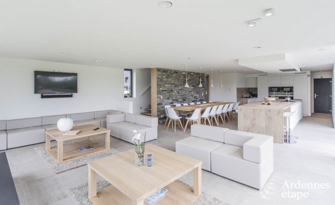 Vakantiewoning voor 15 personen in Libramont met binnenzwembad, sauna en privtuin aan het water