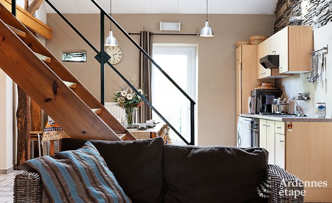 19e eeuws authentiek huis met moderne gite, sauna en zwembad voor 14 personen in Lierneux, Ardennen