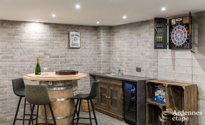 Vakantiehuis met jacuzzi, sauna, spelen en mooi uitzicht op de hoogten van Malmedy voor 6/8 personen in de Ardennen