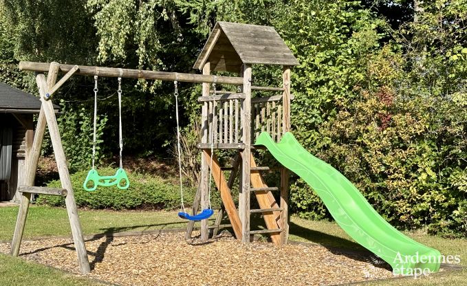 Vakantiehuis met jacuzzi, sauna, spelen en mooi uitzicht op de hoogten van Malmedy voor 6/8 personen in de Ardennen