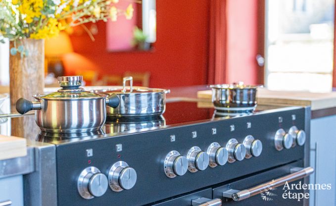 Ruime vakantiewoning in Maredsous voor 18 personen met 6 slaapkamers, 5 badkamers, pizzaoven en grote privtuin nabij Dinant en Mettet