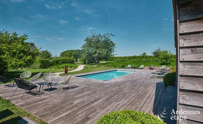 Luxueus appartement voor twee met zwembad in het prachtige Ohey