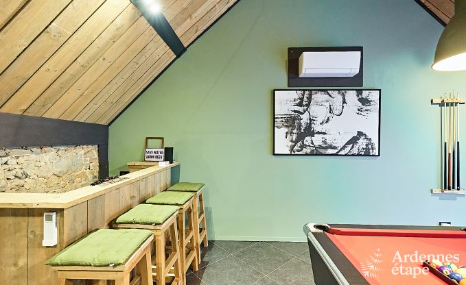 Schitterende vakantiewoning in Onhaye met zwembad, jacuzzi, sauna en speelkamers voor 14 personen nabij Dinant