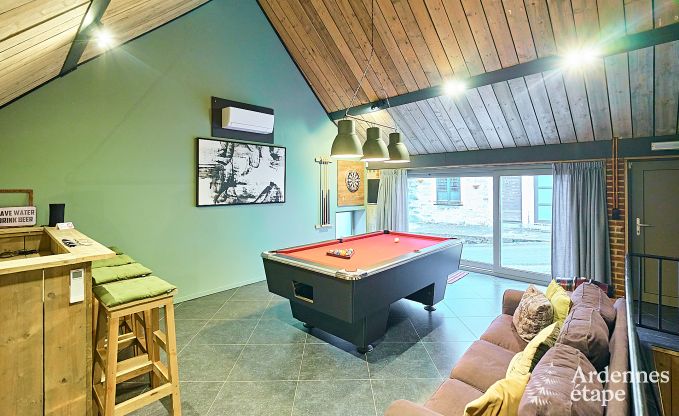 Schitterende vakantiewoning in Onhaye met zwembad, jacuzzi, sauna en speelkamers voor 14 personen nabij Dinant