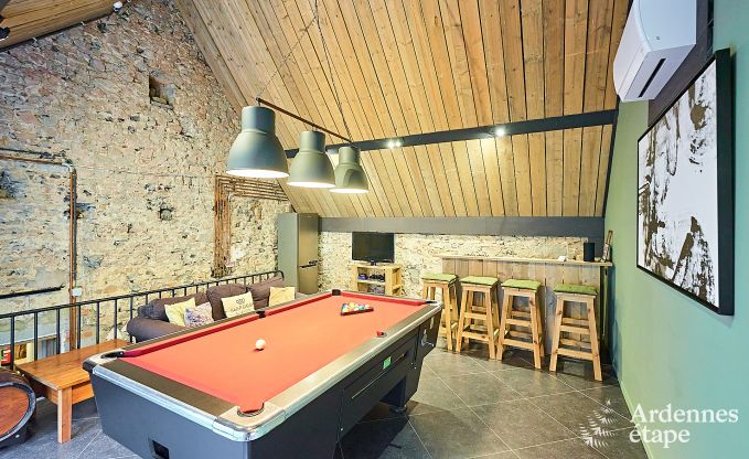 Schitterende vakantiewoning in Onhaye met zwembad, jacuzzi, sauna en speelkamers voor 14 personen nabij Dinant