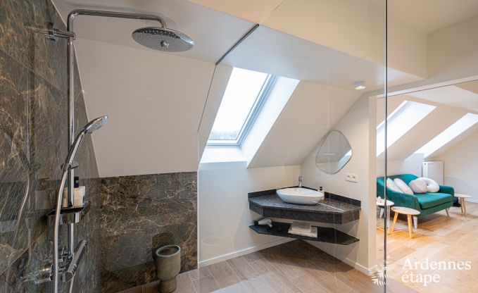 Luxe kasteel voor 30 personen in Ouffet met 14 slaapkamers, 12 badkamers, binnenzwembad, sauna en priv�tuin