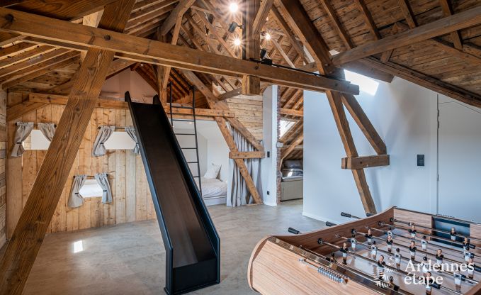 Moderne vakantiewoning in Paliseul voor 14 personen met zwembad, speelkamer en nabijheid van Boekendorp Redu in de Ardennen
