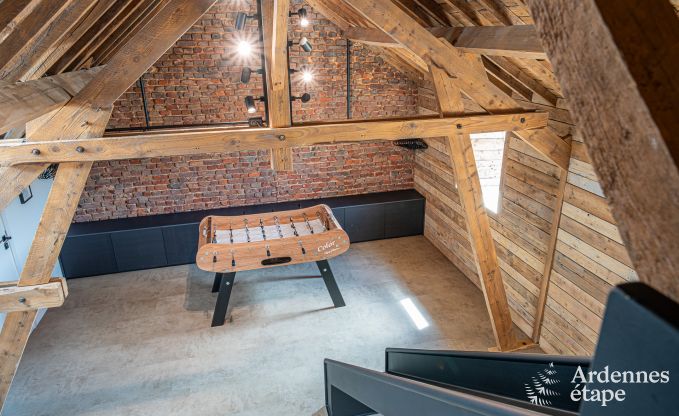 Moderne vakantiewoning in Paliseul voor 14 personen met zwembad, speelkamer en nabijheid van Boekendorp Redu in de Ardennen