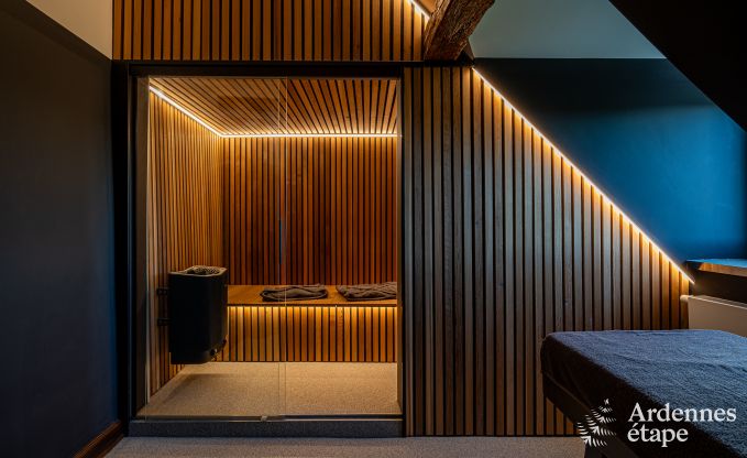 Romantische herenhuis met sauna en bubbelbad voor 2 personen in Petit-Rechain, Ardennen