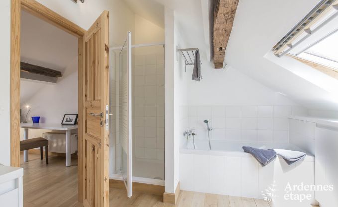 Cottage in Redu, Ardennen, 7 slaapkamers, 6 badkamers, 15 personen, noords bad, biljart, privé tuin, terras, oplaadpunt voor elektrische auto's