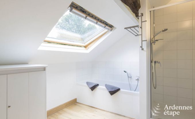 Cottage in Redu, Ardennen, 7 slaapkamers, 6 badkamers, 15 personen, noords bad, biljart, privé tuin, terras, oplaadpunt voor elektrische auto's