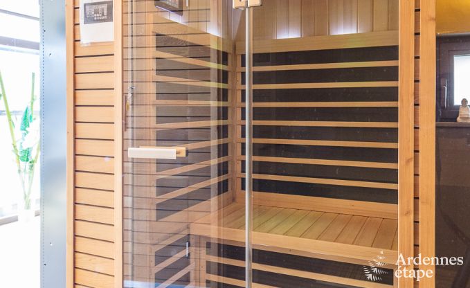 Luxe villa in Redu, Ardennen, 9 personen, buitenzwembad, sauna, stoombad, binnen- en buitenjacuzzi, privtuin, volledige uitrusting