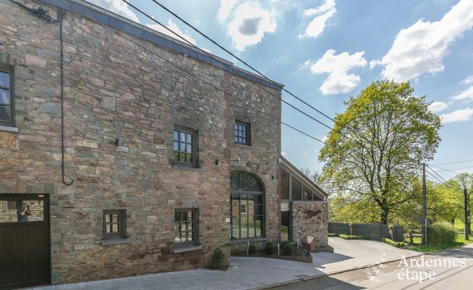 Luxe villa in Redu, Ardennen, 9 personen, buitenzwembad, sauna, stoombad, binnen- en buitenjacuzzi, privtuin, volledige uitrusting