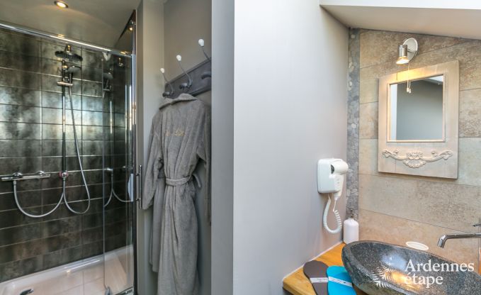 Luxe villa in Redu, Ardennen, 9 personen, buitenzwembad, sauna, stoombad, binnen- en buitenjacuzzi, privtuin, volledige uitrusting