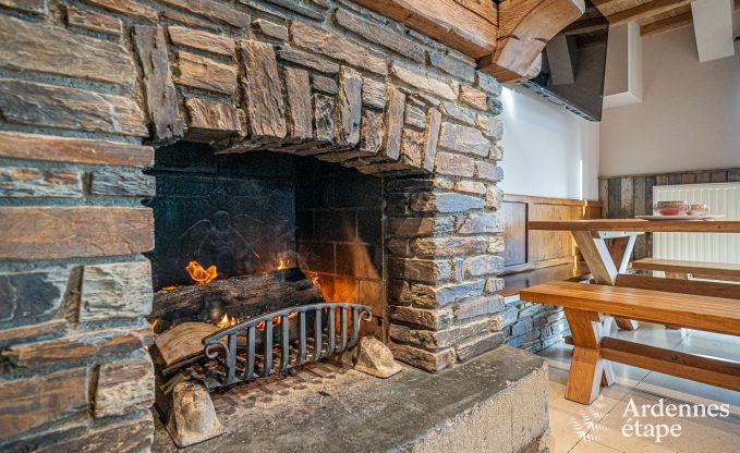 Ruim en comfortabel vakantiehuis met prachtig uitzicht, sauna en jacuzzi voor 16 personen in Rochehaut, Ardennen
