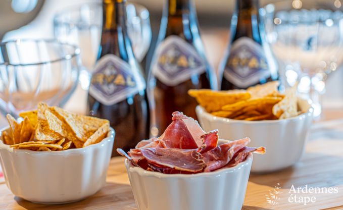 Ruim en comfortabel vakantiehuis met prachtig uitzicht, sauna en jacuzzi voor 16 personen in Rochehaut, Ardennen