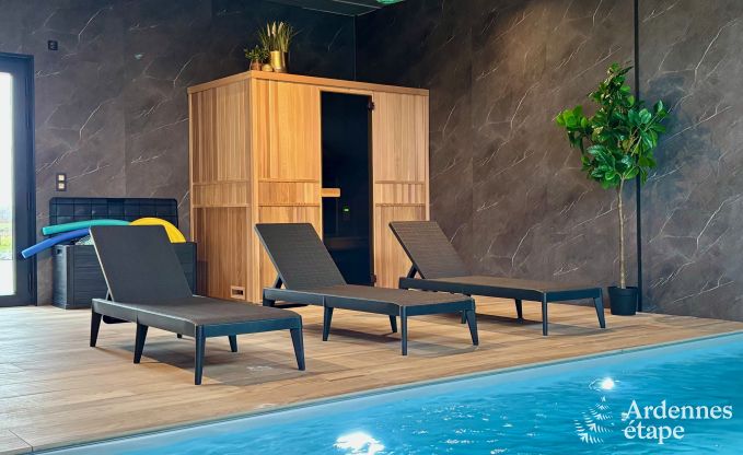 Luxe in Rochehaut: ruime accommodatie voor 14 personen met binnenzwembad en prachtig uitzicht