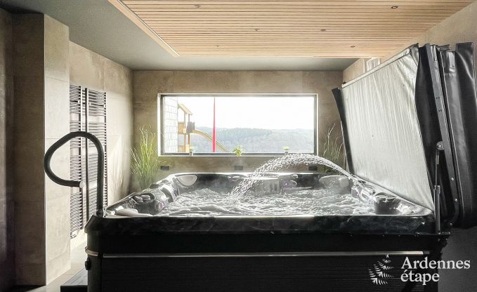 Ruim en comfortabel vakantiehuis met prachtig uitzicht, sauna en jacuzzi voor 16 personen in Rochehaut, Ardennen