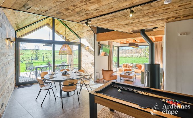 Vakantiewoning in Saint-Hubert: comfortabele accommodatie voor 6 personen met sauna, speelkamer en privtuin in de Ardennen