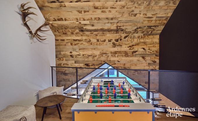 Vakantiewoning in Saint-Hubert: comfortabele accommodatie voor 6 personen met sauna, speelkamer en privtuin in de Ardennen