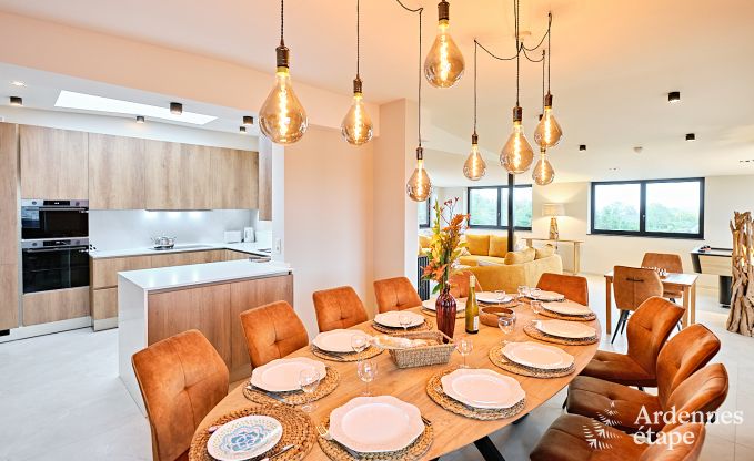 Ultramoderne villa in Somme-Leuze voor 12 personen met binnenzwembad, sauna en privtuin