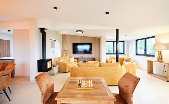 Ultramoderne villa in Somme-Leuze voor 12 personen met binnenzwembad, sauna en priv�tuin