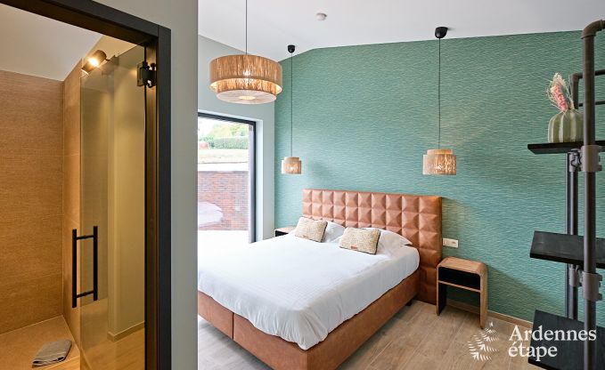 Ultramoderne villa in Somme-Leuze voor 12 personen met binnenzwembad, sauna en priv�tuin