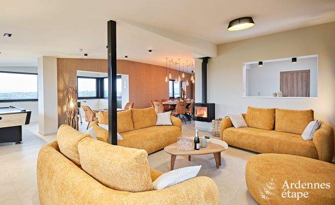 Ultramoderne villa in Somme-Leuze voor 12 personen met binnenzwembad, sauna en priv�tuin