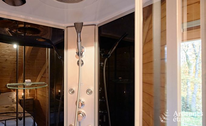 Ruime chalet in Somme-Leuze voor 8 personen met 4 slaapkamers, 3 badkamers, houtpelletkachel en priv�tuin