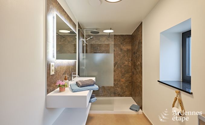 Ultramoderne villa in Somme-Leuze voor 12 personen met binnenzwembad, sauna en privtuin