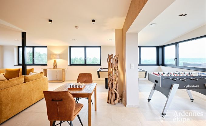 Ultramoderne villa in Somme-Leuze voor 12 personen met binnenzwembad, sauna en privtuin