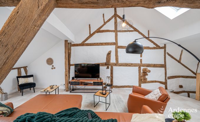 Comfortabele chalet voor 4 personen in Stoumont met 2 slaap- en badkamers outdoor jacuzzi en sauna