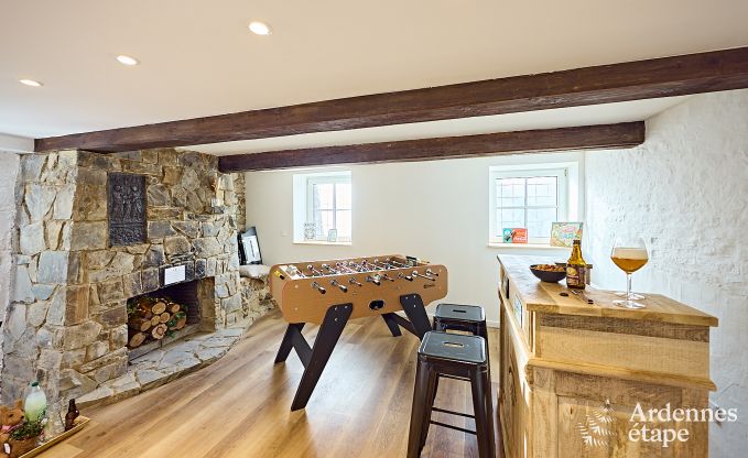 Ruime vakantiewoning voor 8 personen in Stoumont met 4 badkamers, priv�terras, sauna en speelruimte