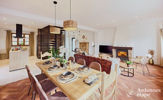 Ruime vakantiewoning voor 8 personen in Stoumont met 4 badkamers, priv�terras, sauna en speelruimte