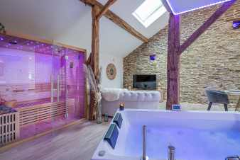 Romantisch verblijf in Trois-Ponts in de Ardennen: suite voor 2 personen met sauna en jacuzzi
