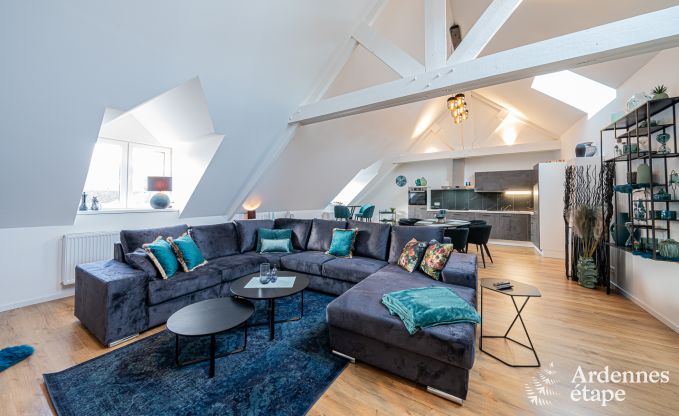 Ruime luxueuze loft in Trois-Ponts voor 5 personen met 2 slaapkamers, 2 badkamers, jacuzzi en priv�terras