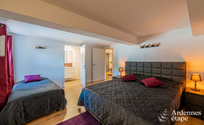 Ruime loft voor 5 personen met 2 slaapkamers, jacuzzi en priv�terras in Trois-Ponts