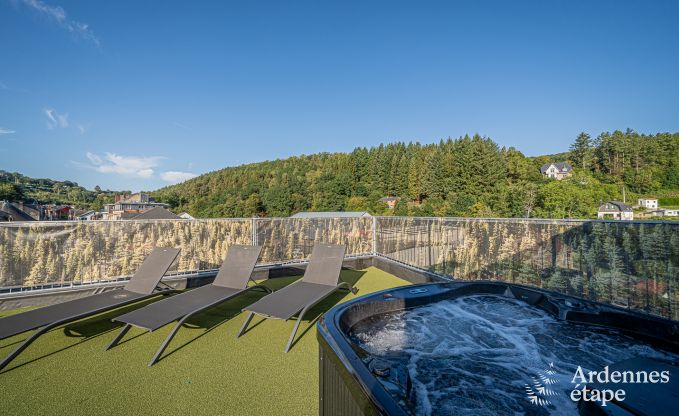 Ruime loft voor 5 personen met 2 slaapkamers, jacuzzi en priv�terras in Trois-Ponts
