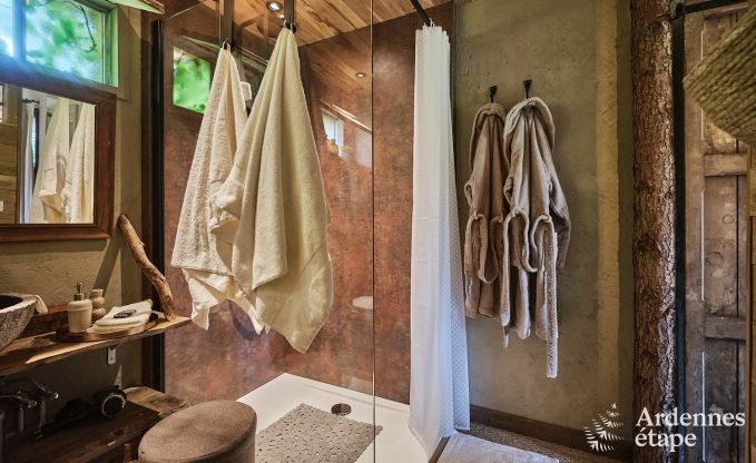 Romantische tiny house voor 2 personen met priv� jacuzzi, houtpelletkachel en tuin in Vielsalm, Ardennen